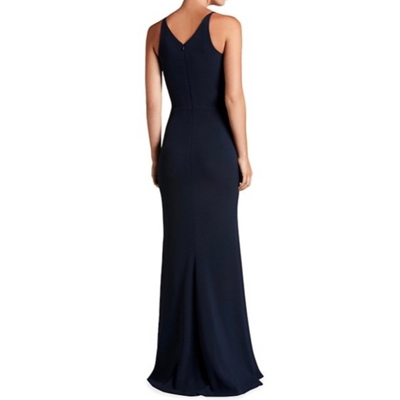 NWT DRESS THE POPULATION ‘Iris’ Slit Crepe Gown - Picture 2 of 2